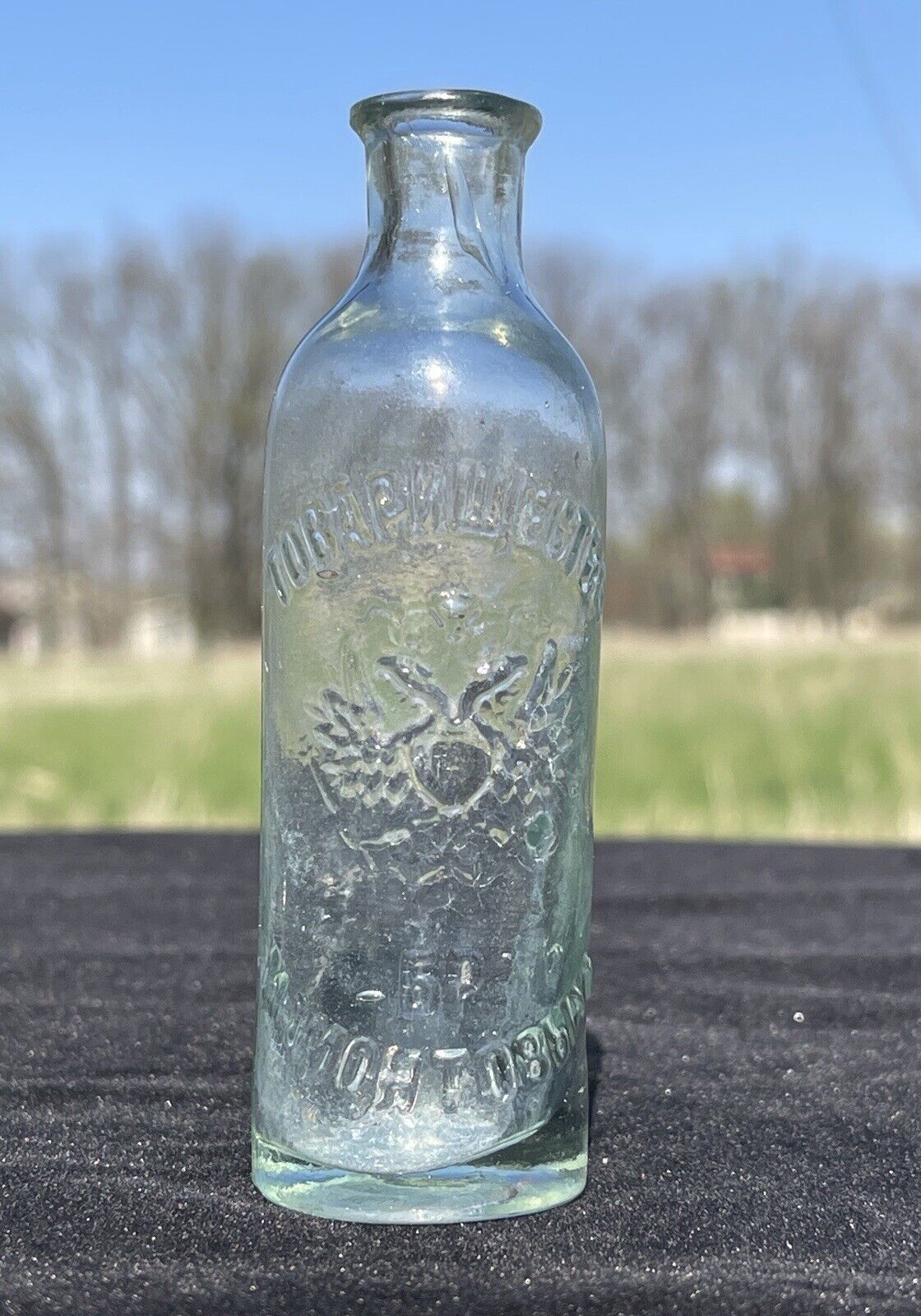 ANTIQUE OLD BOTTLE  “PARTNERSHIP OF THE MAMONTAV BROTHERS” 4,13 in.