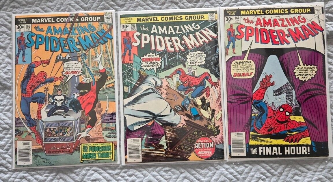 The Amazing Spiderman Comics #162,163,164