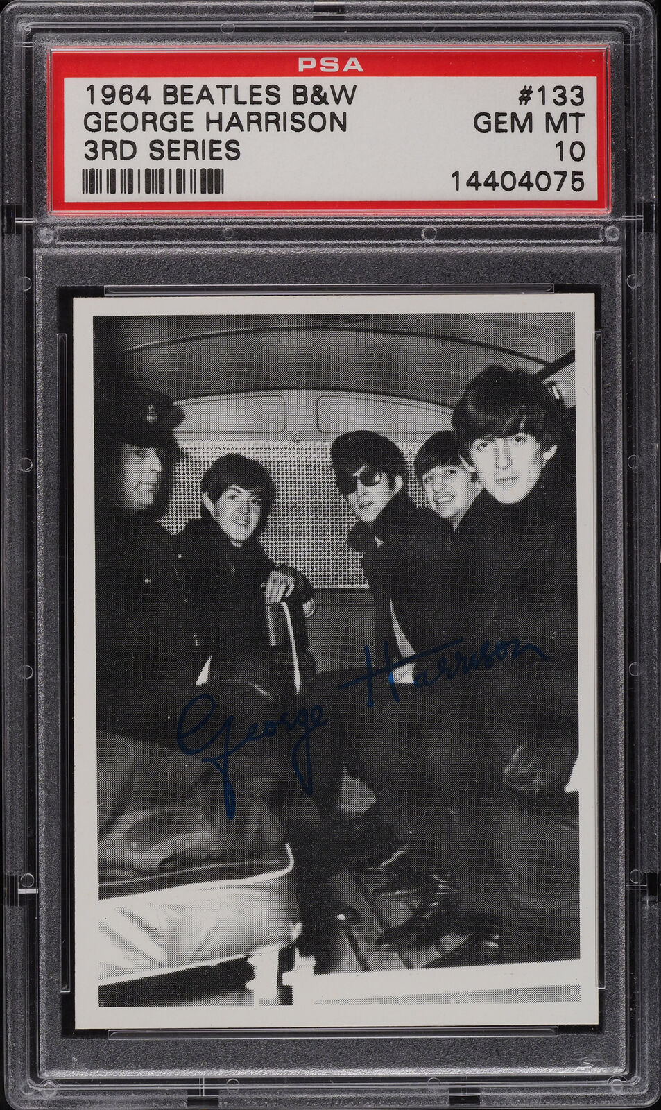 1964 Beatles B&W George Harrison #133 PSA 10