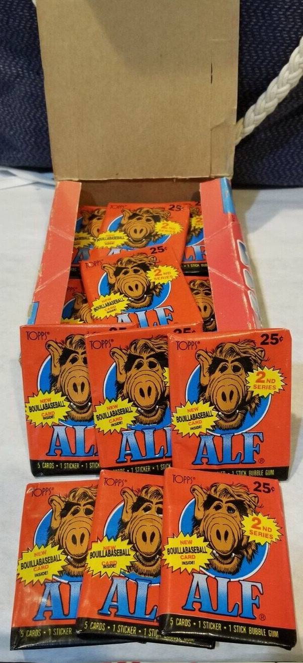 💥 6 Sealed Wax Packs 1987 ALF 2nd Series 6 Ct. Extremely Clean  💥