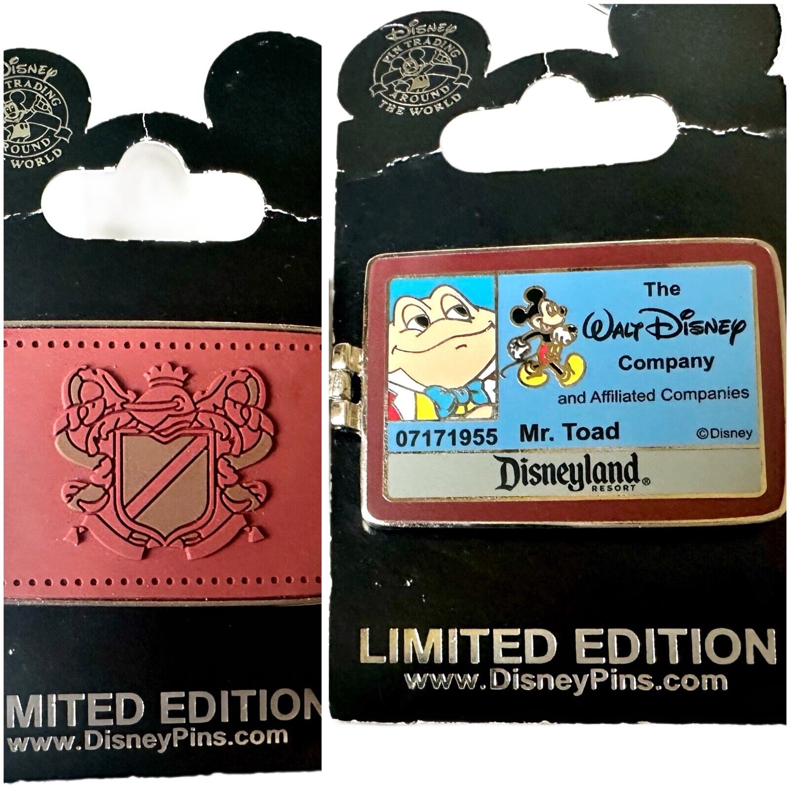 Disney Mr Toad ID wallet LE 1000 pin Disney Parks Cast Exclusive