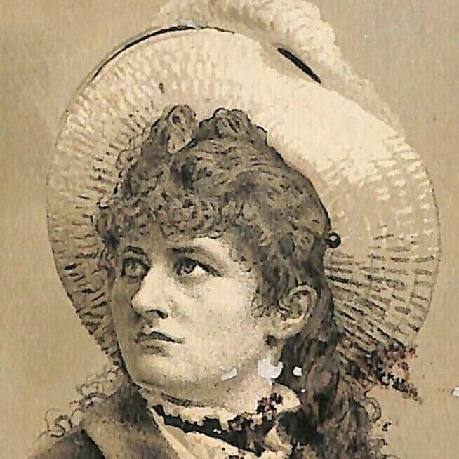 c1880\'s-90\'s Victorian Trade Card Mary Anderson - Face Powder R.M. Hunter Phila.