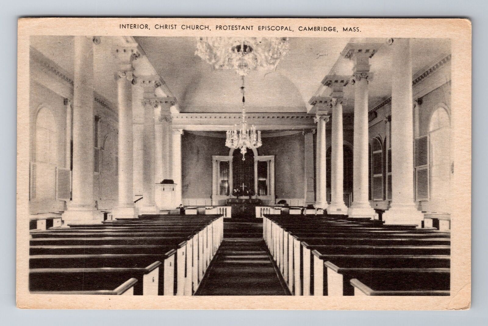Cambridge MA- Massachusetts, Christ Church Protestant Episcopal Vintage Postcard