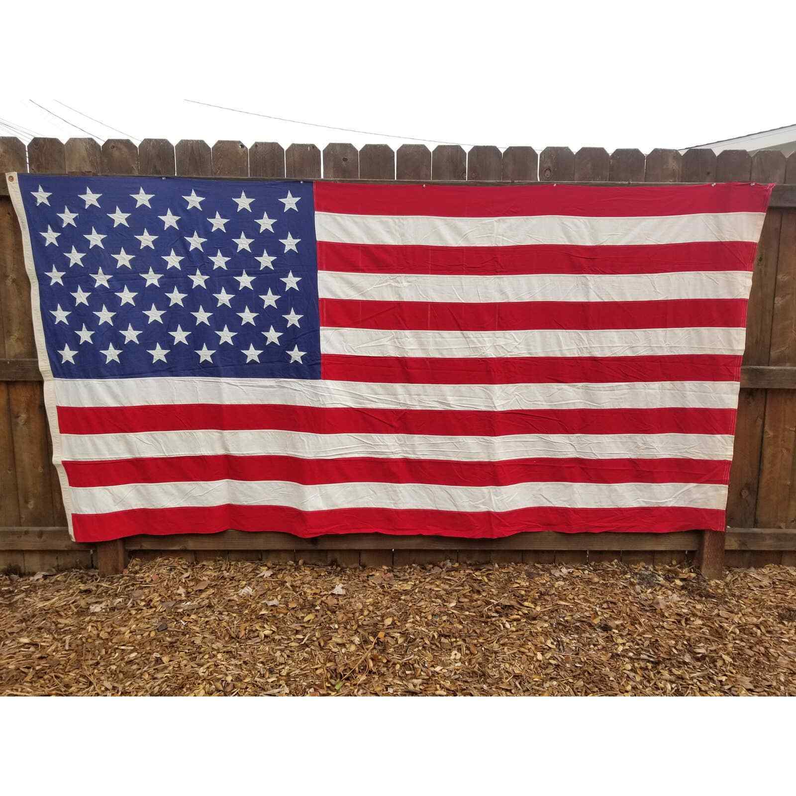 Huge American Flag by Valley Forge Cotton Flag Co 5\' x 9\' * 50 Stitched Stars