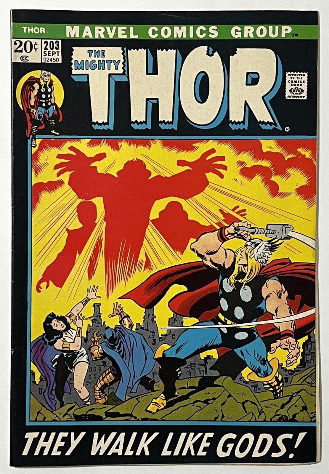 Thor #203 - Marvel Comics 1972 - 1st Team App. of Young Gods - FN