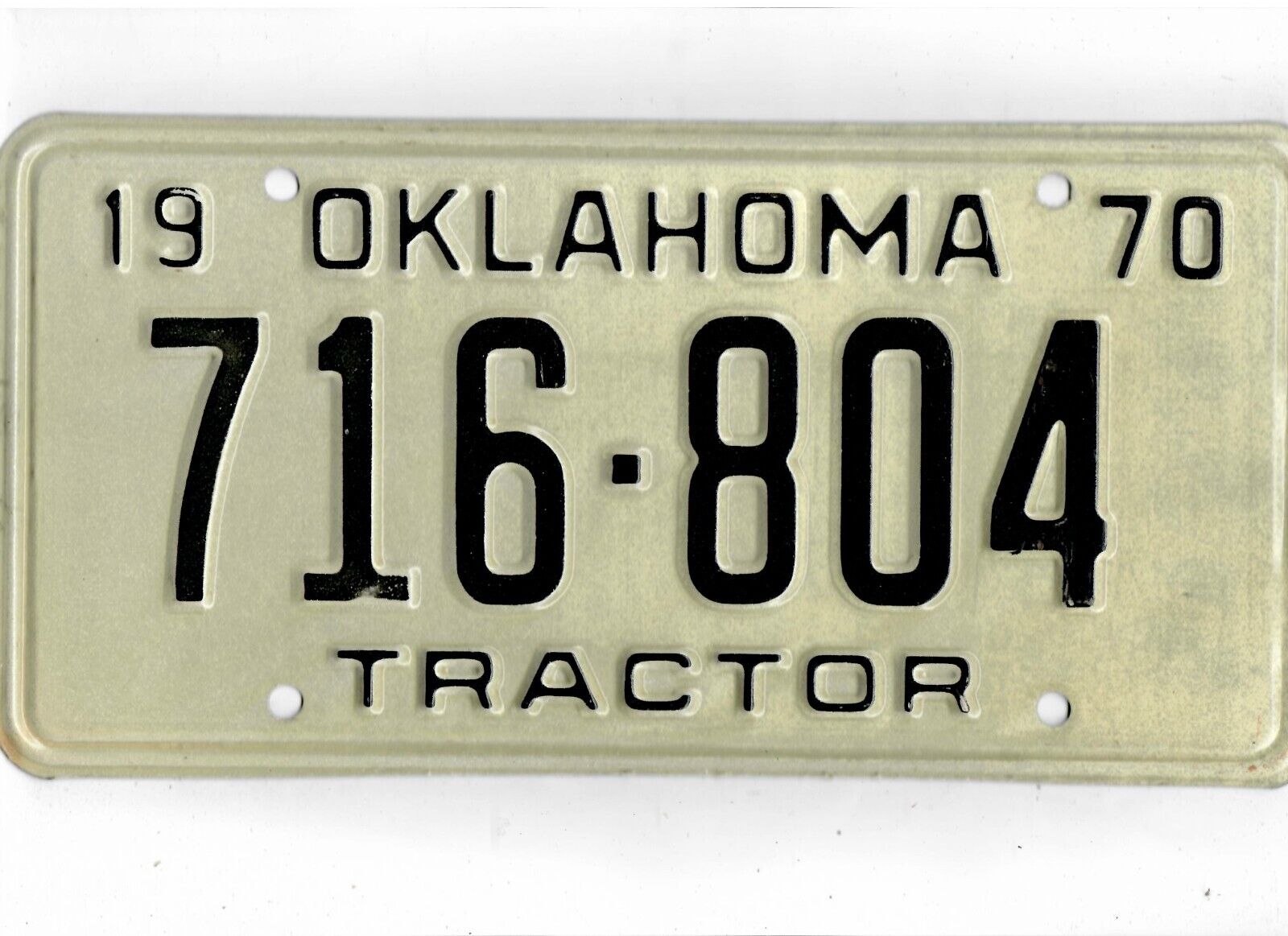 OKLAHOMA 1970 license plate \