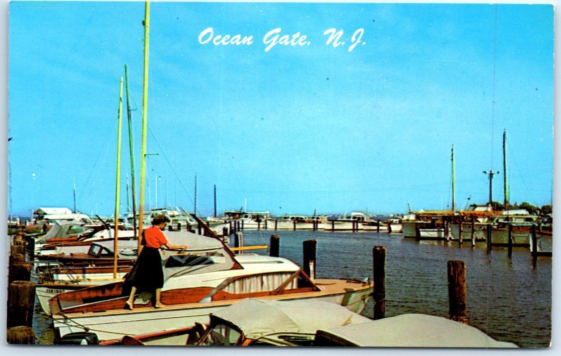 Postcard - The Marina at Ocean Gate, New Jersey, USA