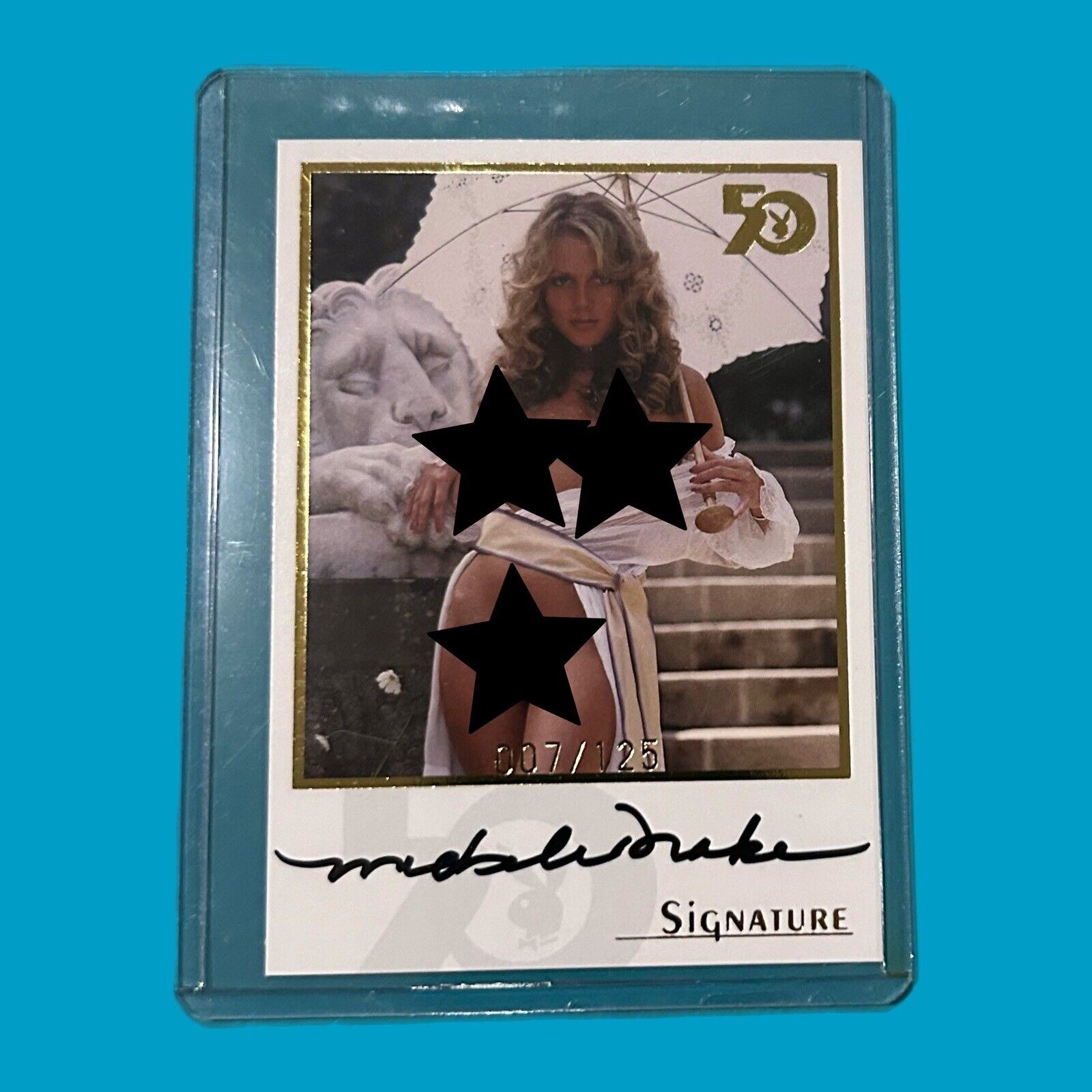 2005 Playboy's 50th Anniversary Michele Drake Autographed Card #7/125