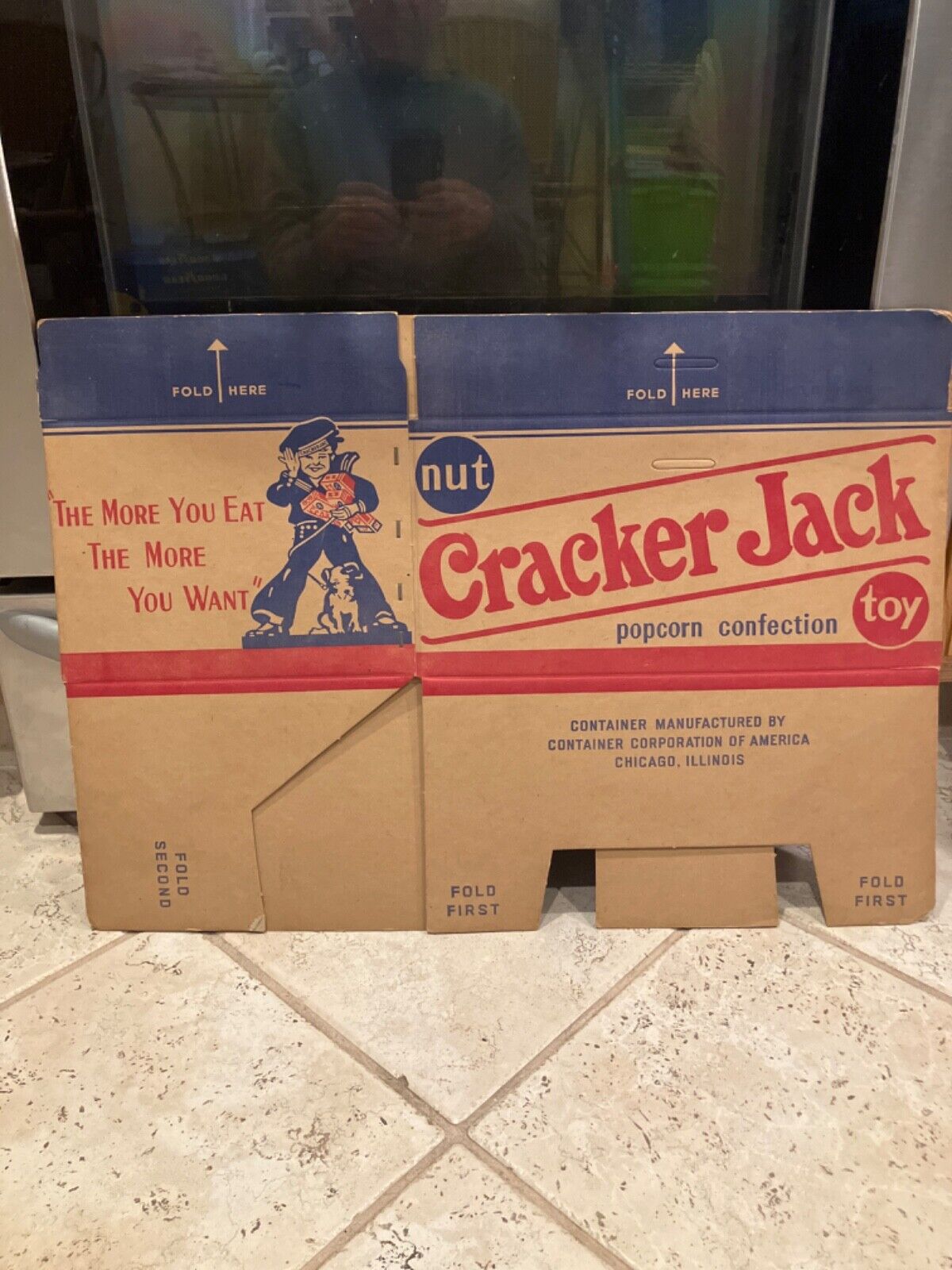 1930\'s CRACKER JACK -STORE COUNTER BOX-SPECIAL BOX SIZE