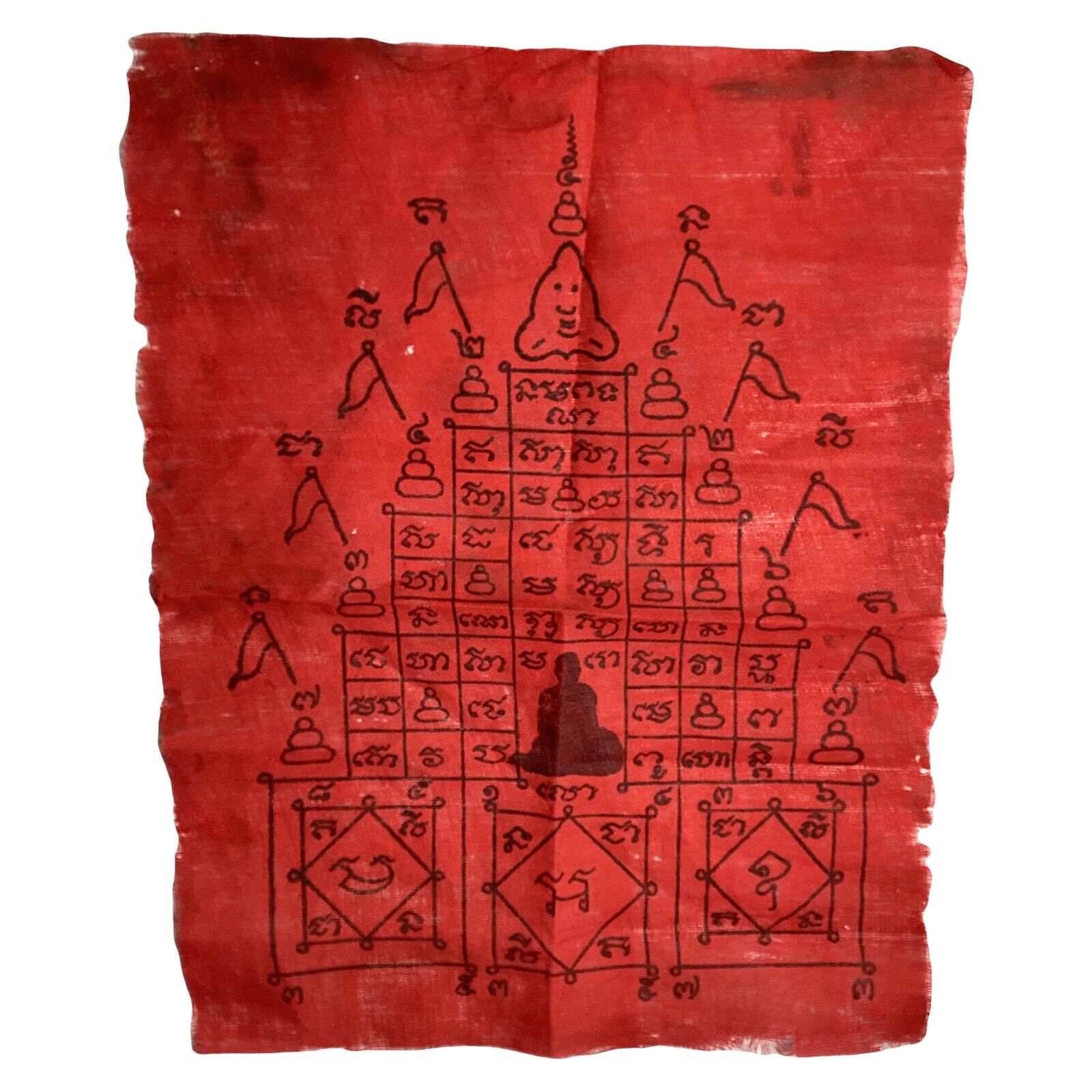 talisman cloth Thai northern charm amulet wall art decor