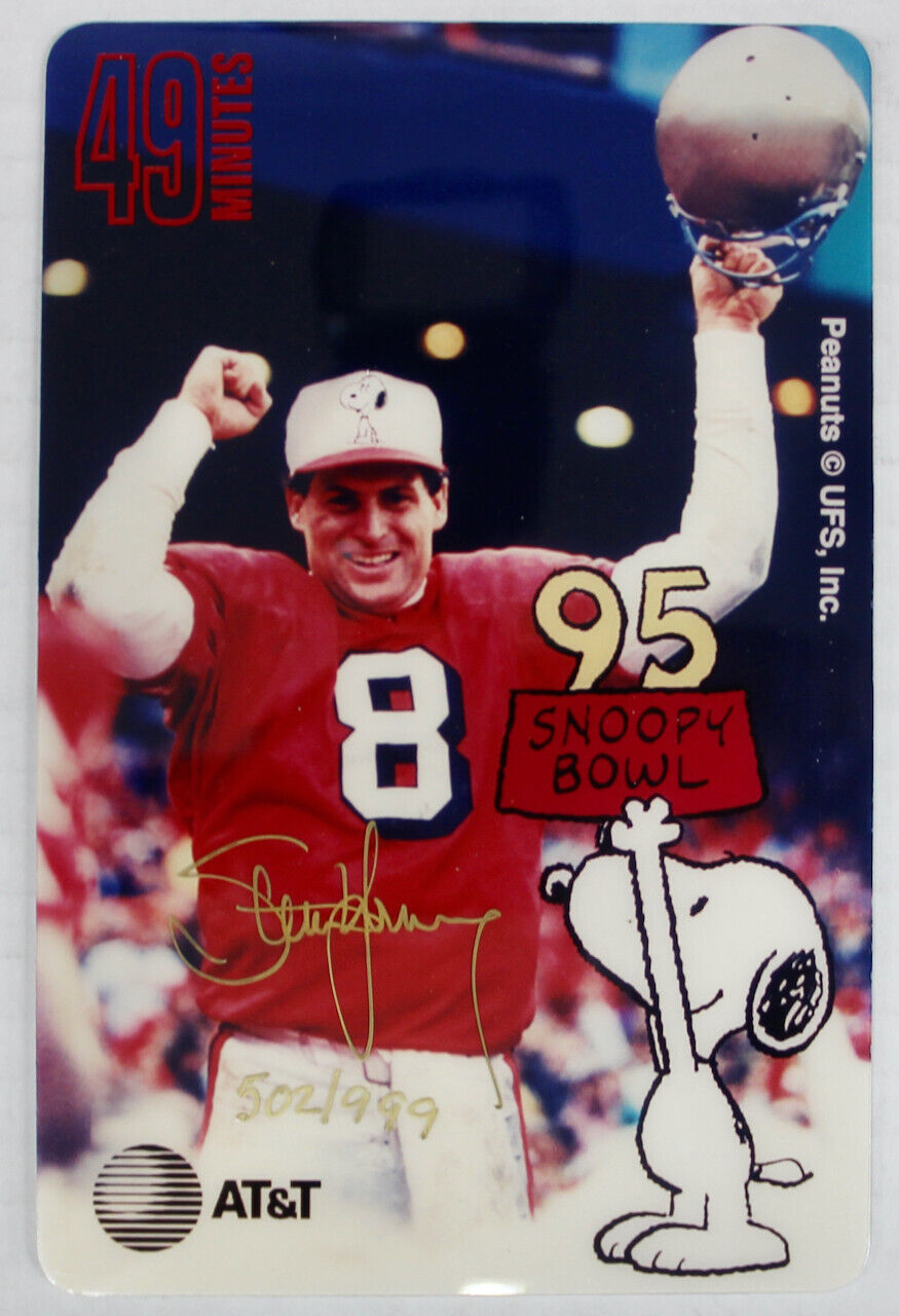 Original 1995 Steve Young Signed/Numbered Oversized Phone Card w/2 COA’s