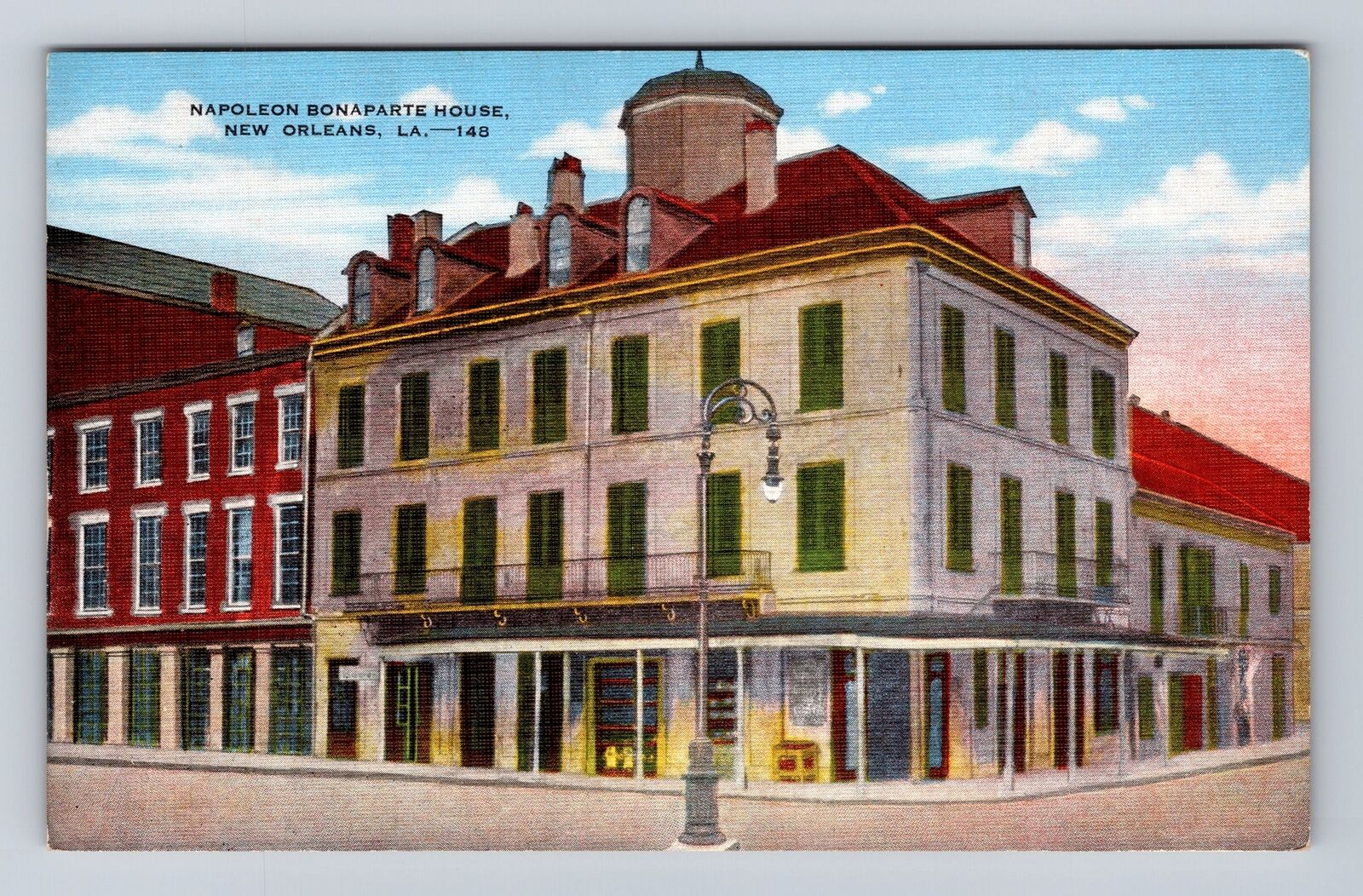 New Orleans LA-Louisiana, Napoleon Bonaparte House, Antique Vintage Postcard
