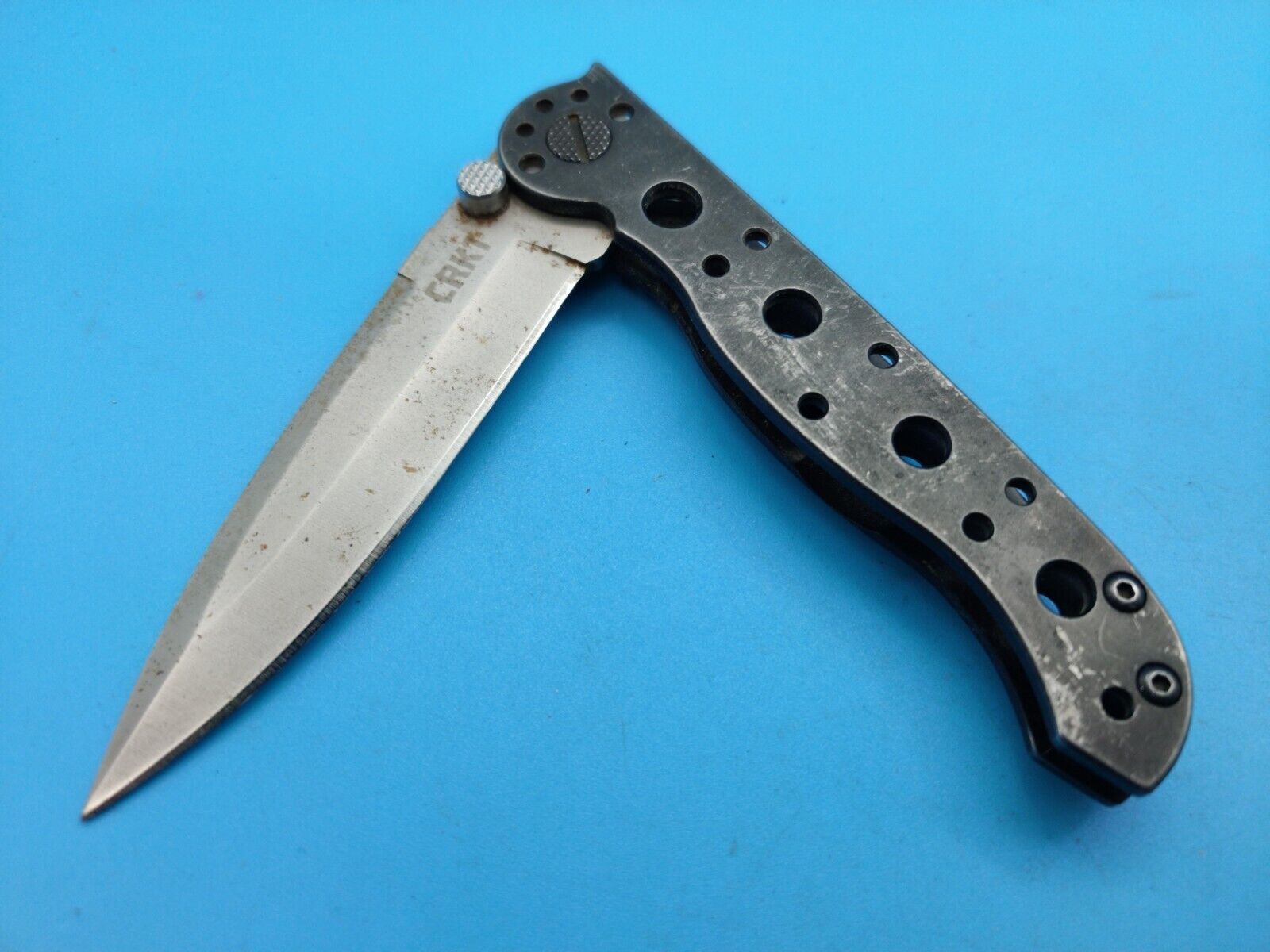 CRKT M16-01S Pocket Knife Black Carson Design Folding Plain Edge Frame Lock c