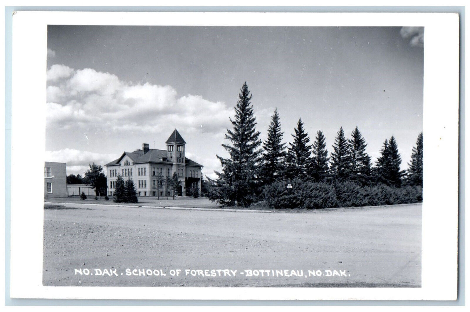 Bottineau North Dakota ND Postcard School of Forestry c1950\'s RPPC Photo