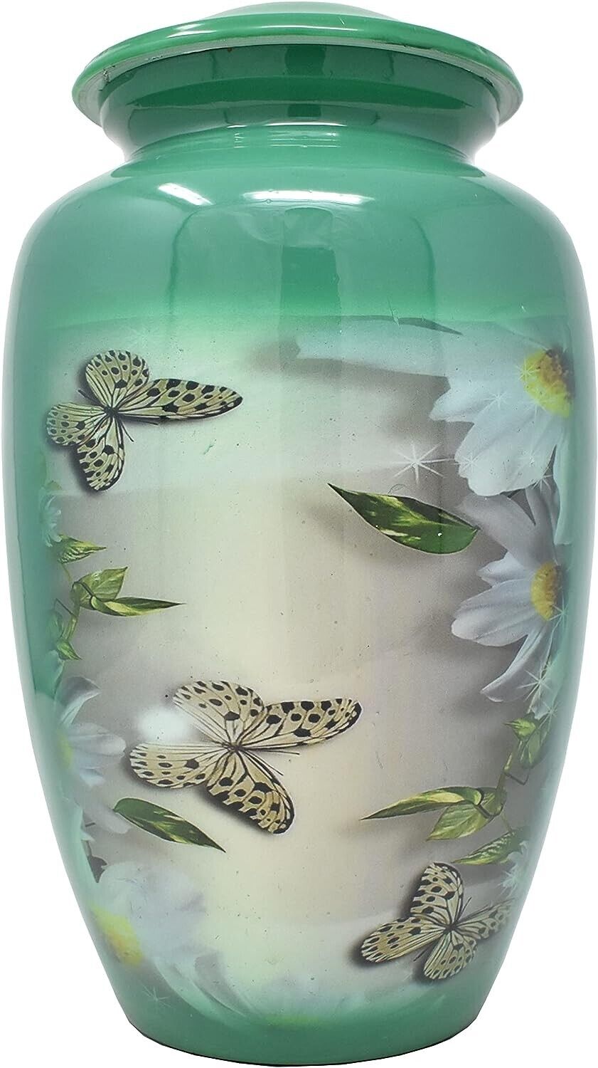 Graceful Tribute Memorializing Beloved Ones with Green Butterfly Cremation Urns
