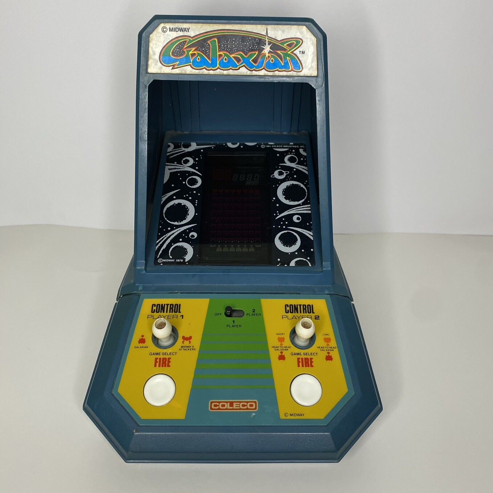 Vintage Rare Galaxian Coleco Midway Mini Tabletop Arcade All Original 1981