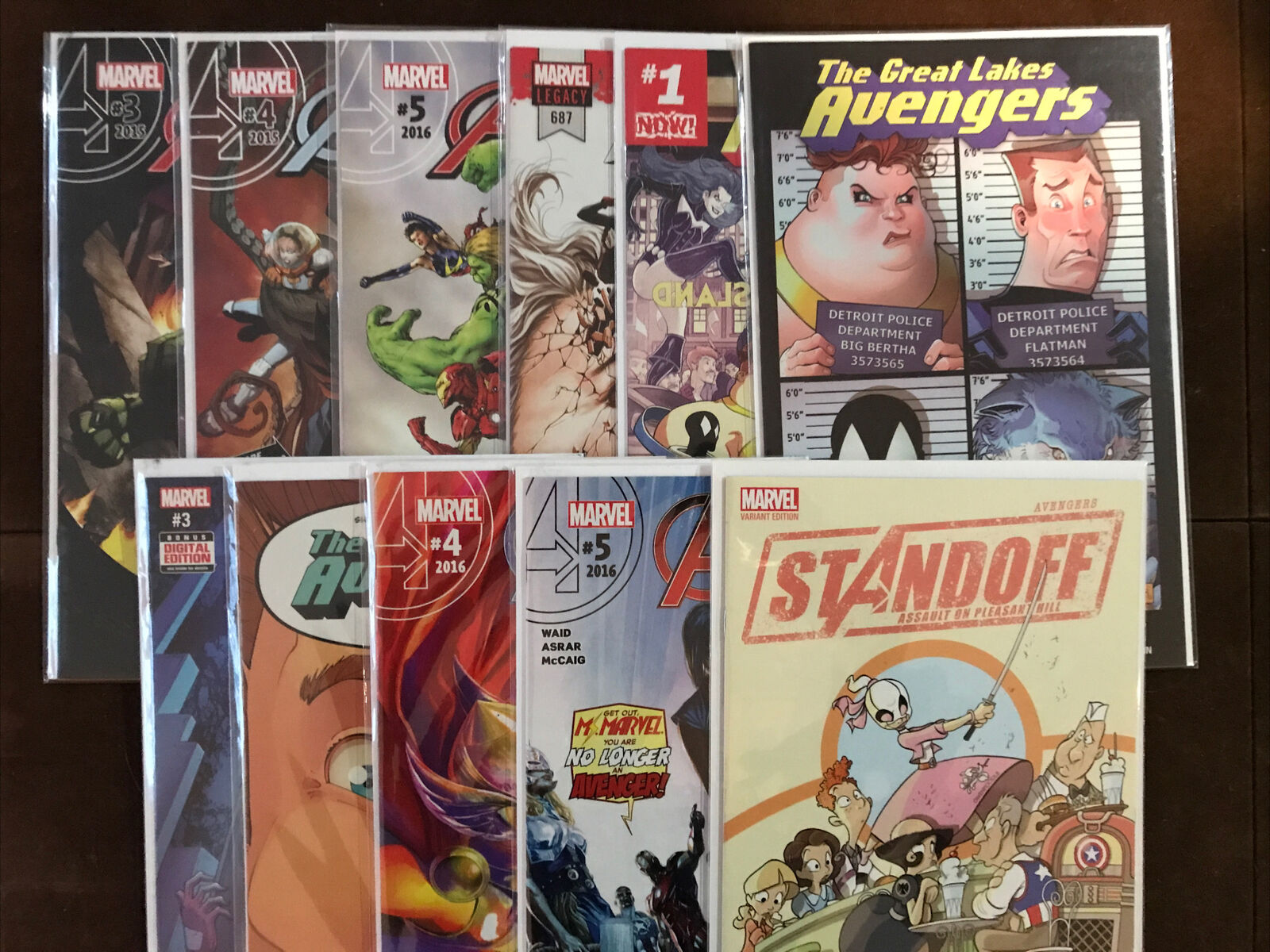 Avengers Mixed Lot Of 16 New #3 #4 #5 Great Lakes #1 All Different Standoff More