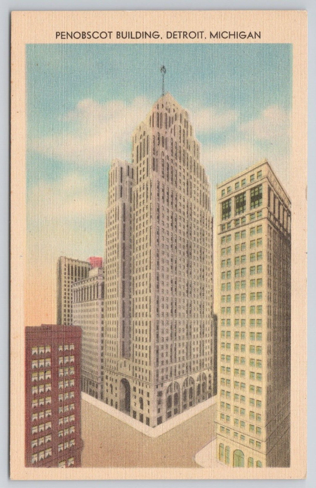 Postcard Penobscot Building Detroit Michigan