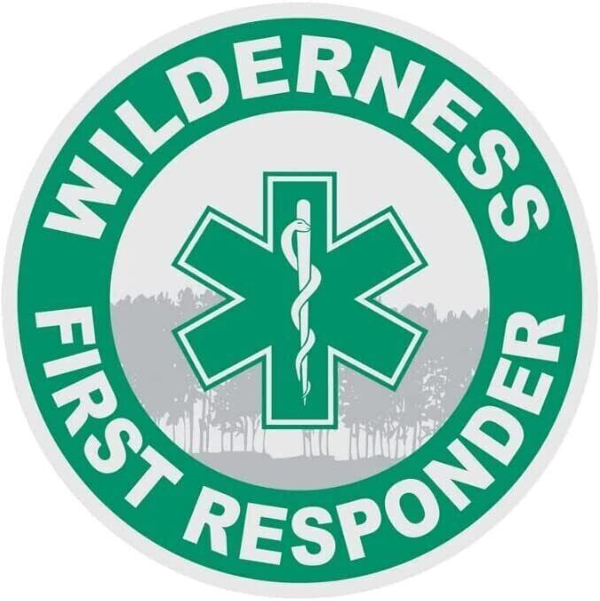 3 Inch 3M-Reflective Wilderness First Responder Green Sticker Decal