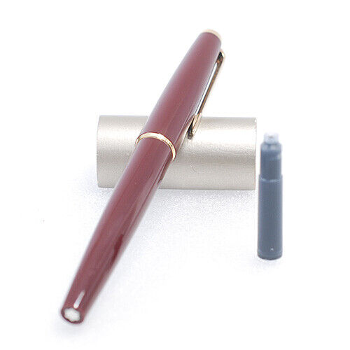 [Used] Montblanc Maroon color dual-use fountain pen, writing confirmed 