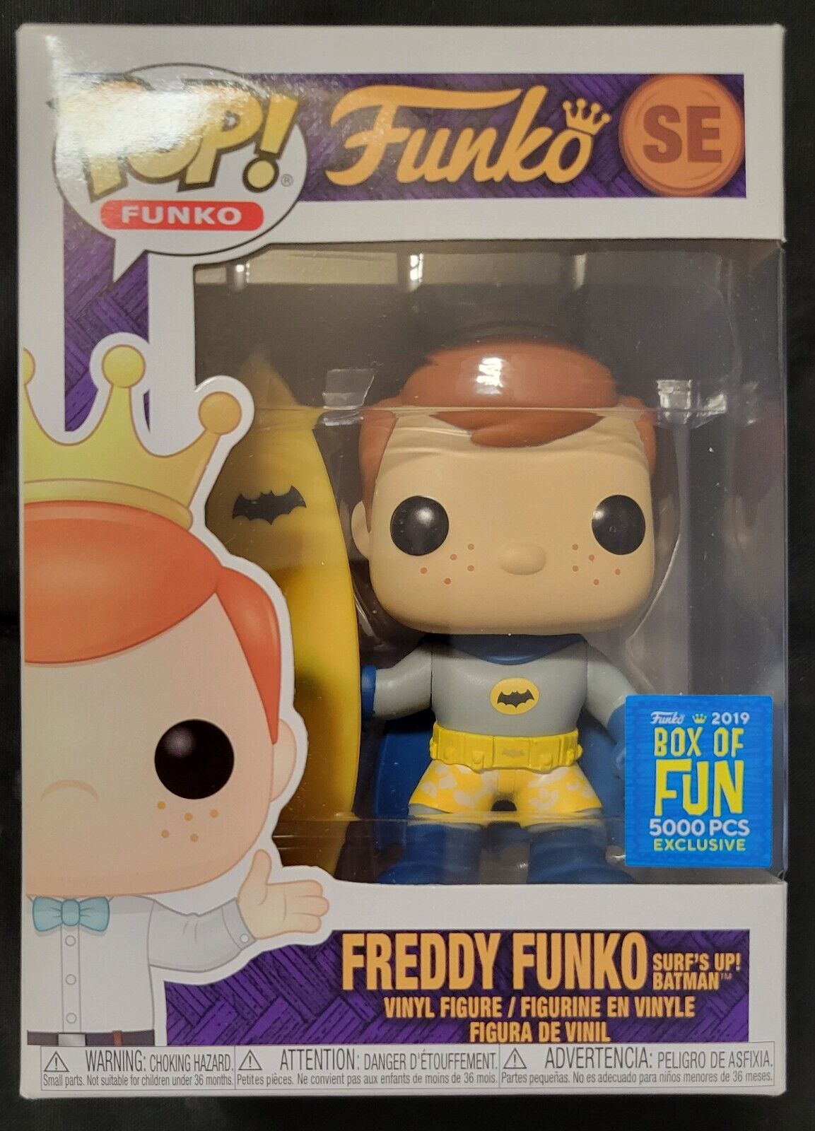 Funko Pop Freddy Funko Surf\'s Up Batman 2019 Box of Fun Exclusive 5000 LE
