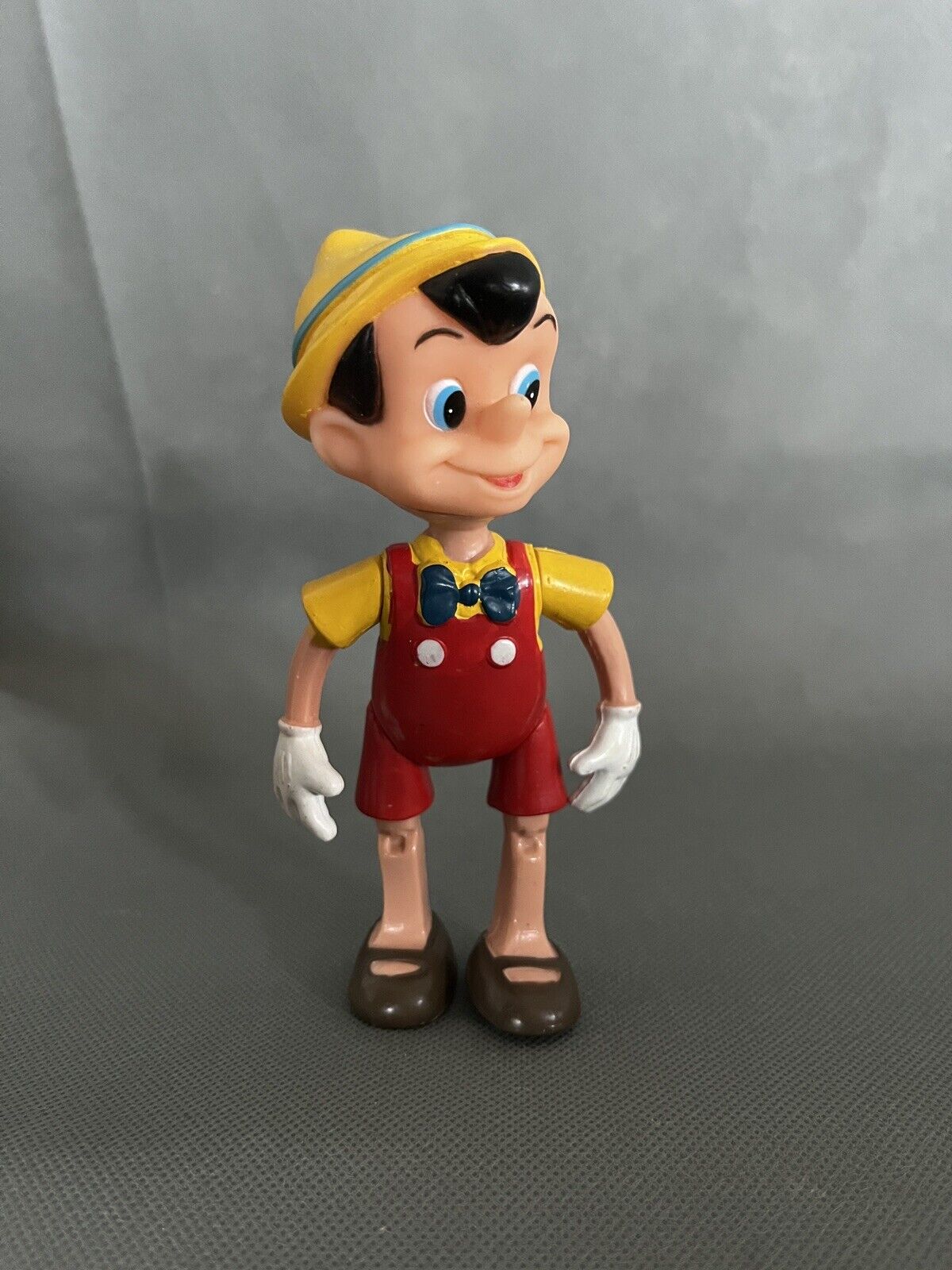 Pinocchio 5” Vintage Plastic Figure Figurine Movable Head, Arms & Legs