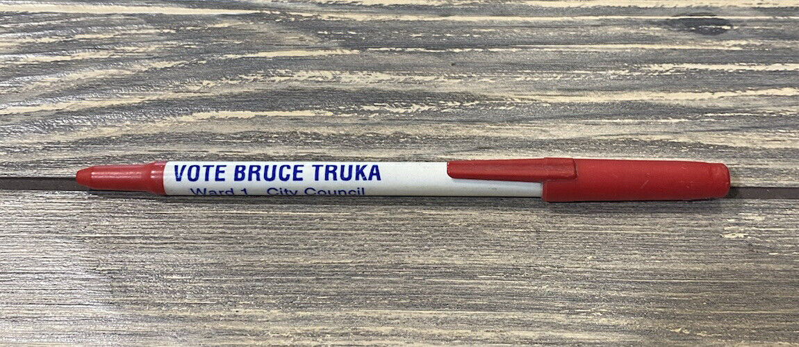 Vintage Vote Bruce Truka Ward 1 City Council B-tru-to Bucyrus Pen