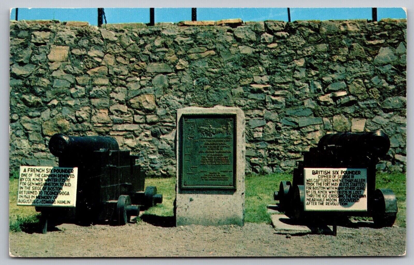 Fort Ticonderoga New York French British Cannons Historical Vintage UNP Postcard