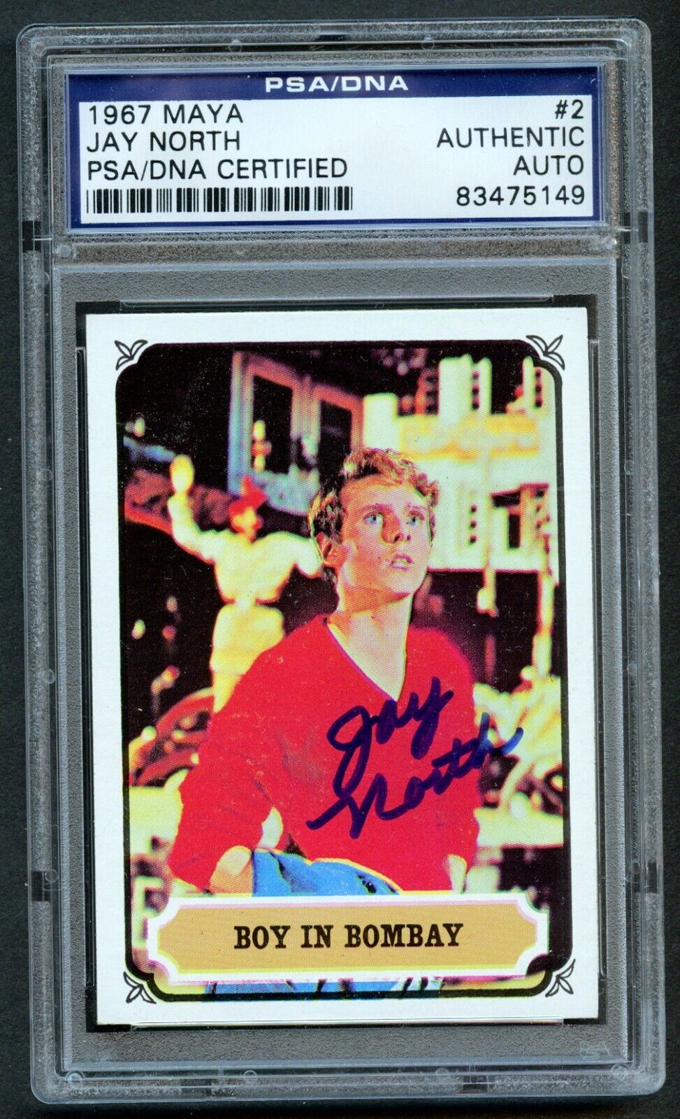 Jay North #2 signed autograph auto 1967 Maya The Search Continues Card PSA Slab