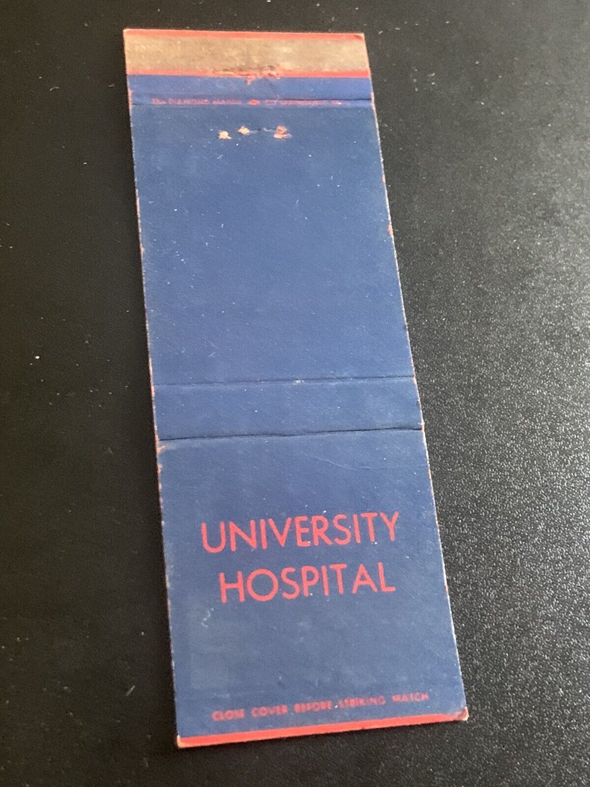 Vintage Matchbook “University Hospital”