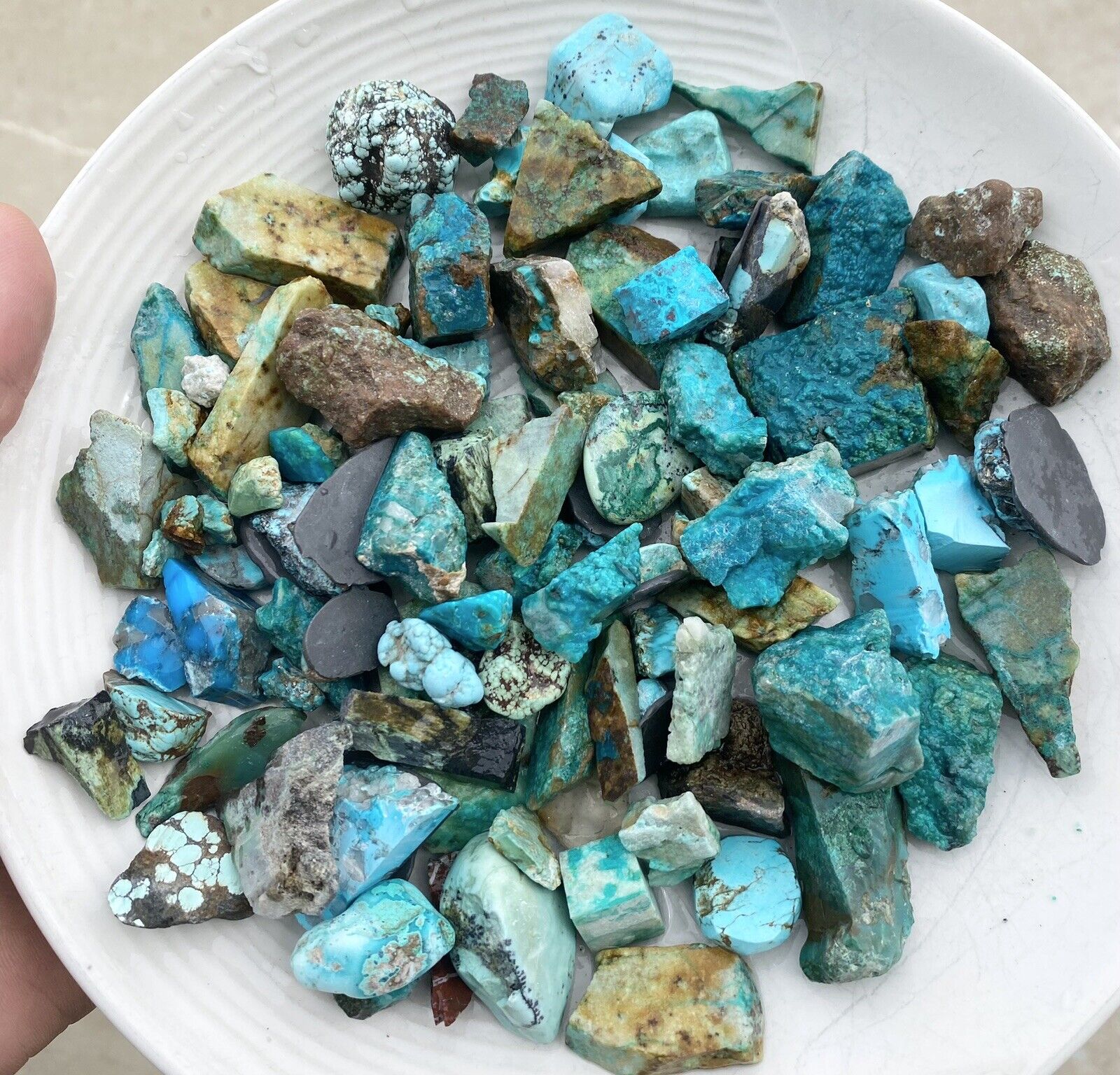 1 Lb 2 Oz High Grade Various Turquoise, Mostly Natural