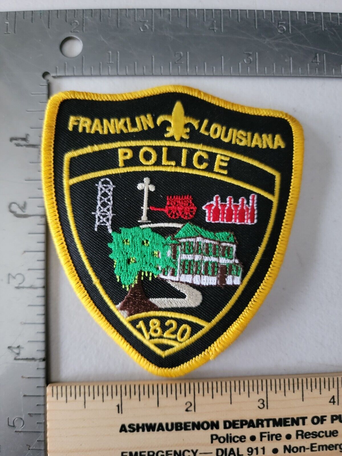 LE9b7 Police patch Louisiana Franklin