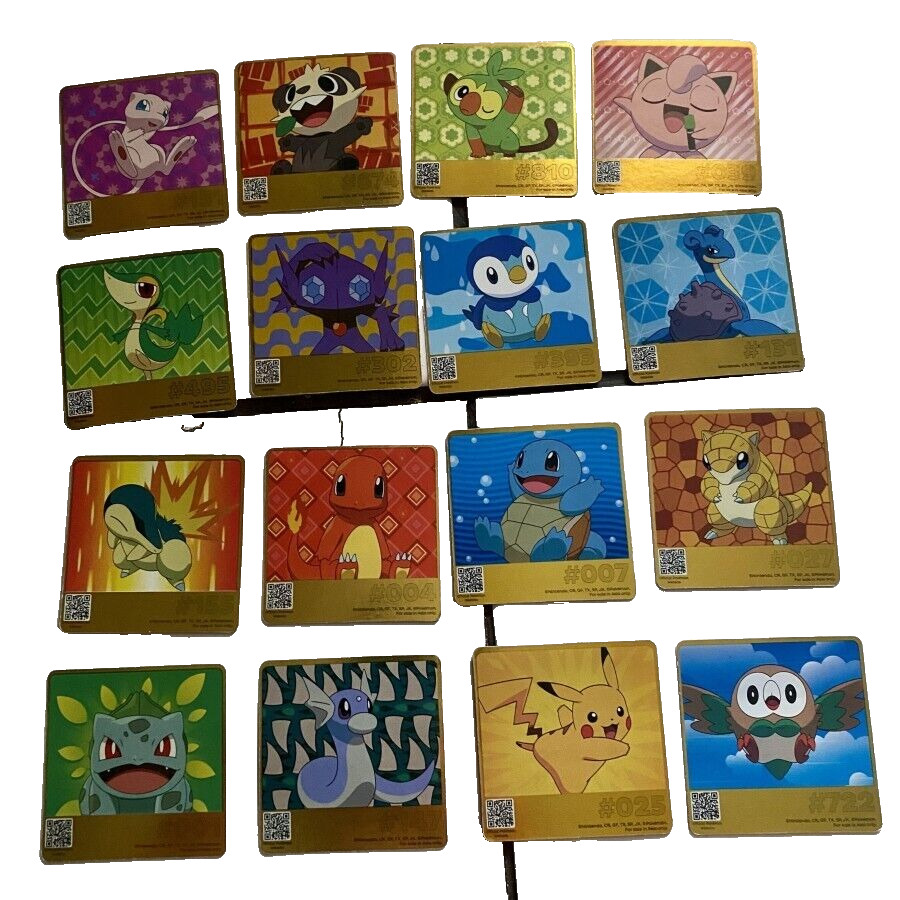 Oreo Pokemon Photo Card Complete Set 16 Pcs
