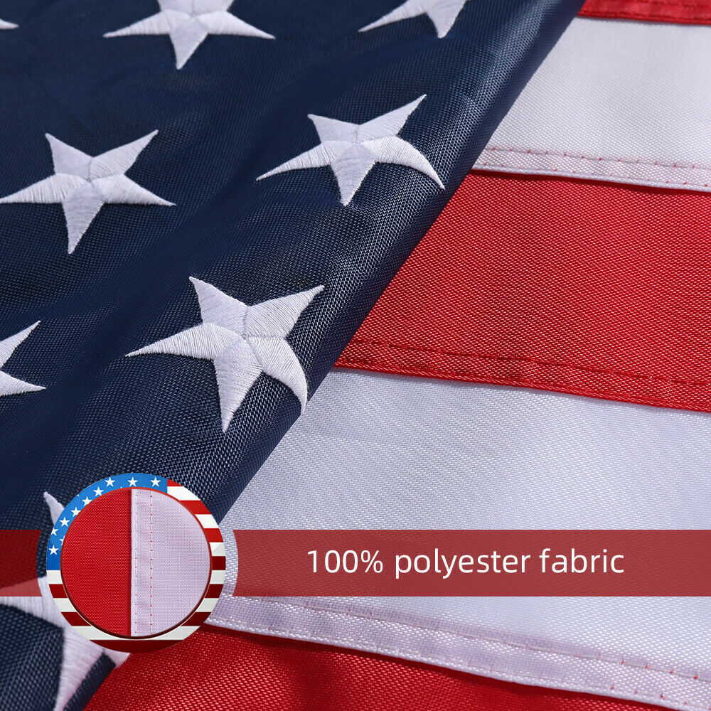 Jetlifee 4'X6' ft 210D American Flag US USA | EMBROIDERED Stars| Sewn Stripes