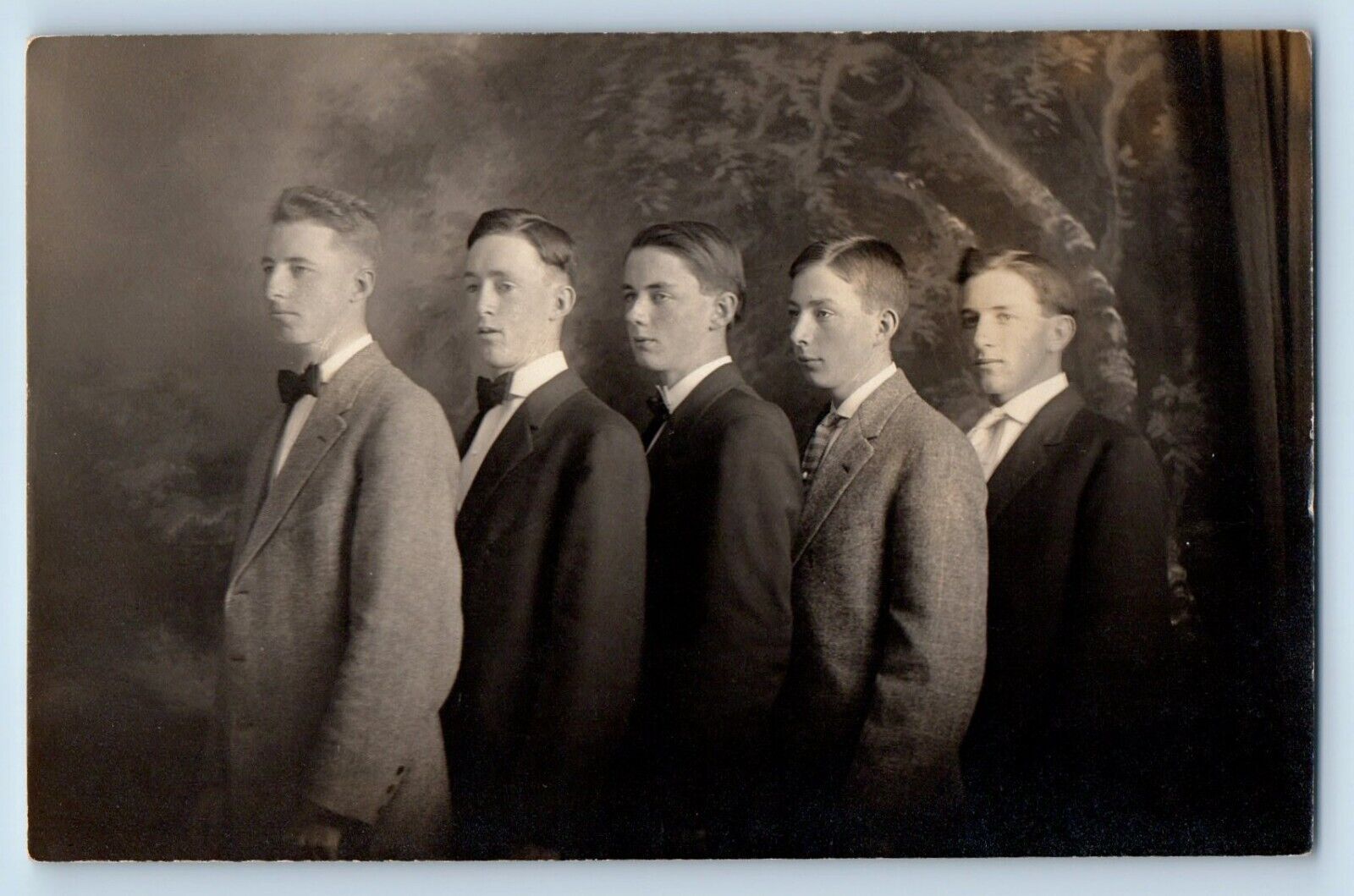 Corvallis Oregon OR Postcard RPPC Photo Boys Lined Studio c1910's Antique Posted