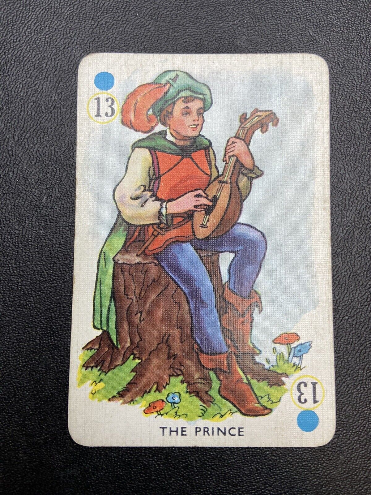 1939 Mickeys Fun Fair Card Rare Disneyana Blue Back The Prince Snow White