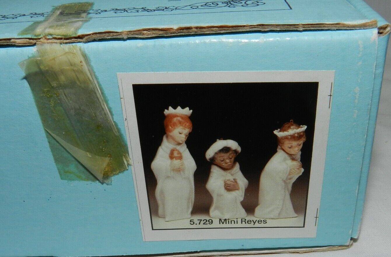 Lladro Porcelain Mini Reyes 5729 Ornaments Nativity Original Box