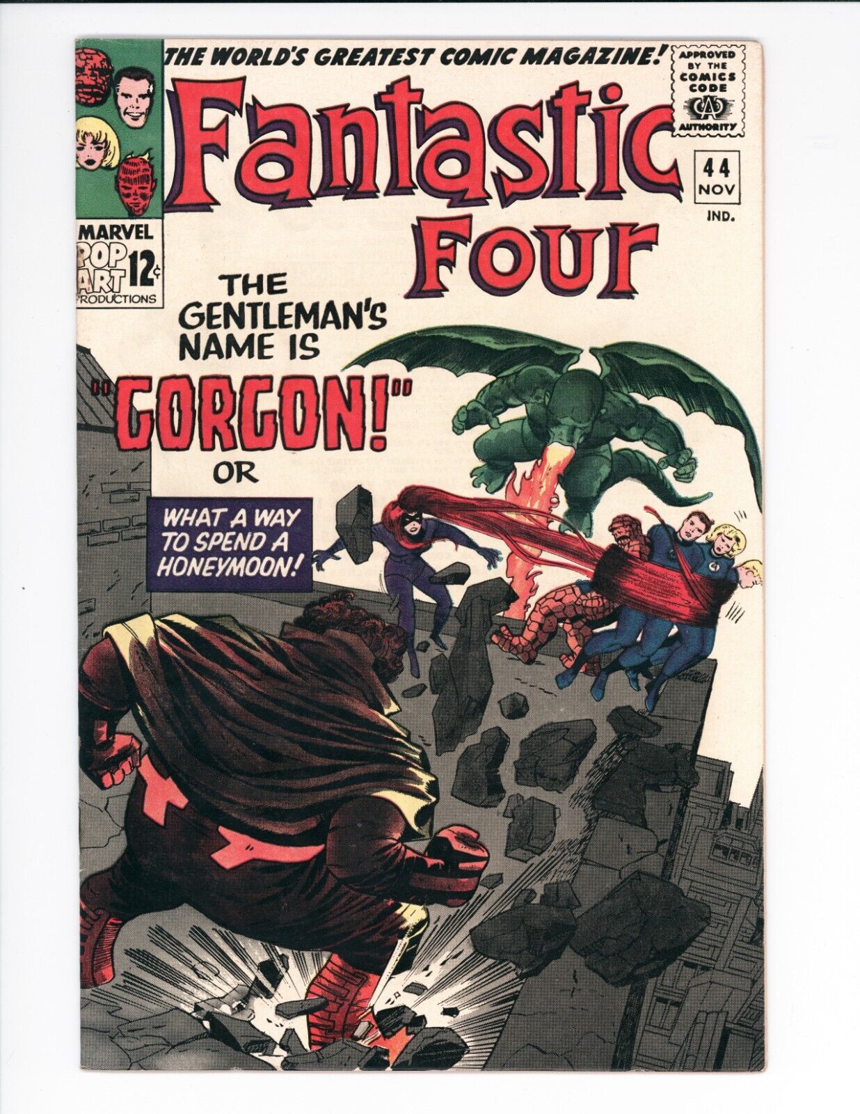 FANTASTIC FOUR #44  * 1st appearance of Gorgon Of The Inhumans *  VF-/VF+   Key