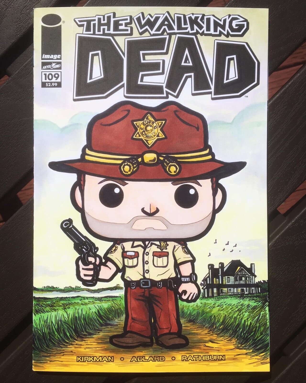 Rick Grimes - The Walking Dead - Original Funko Style Sketch Blank Variant Cover