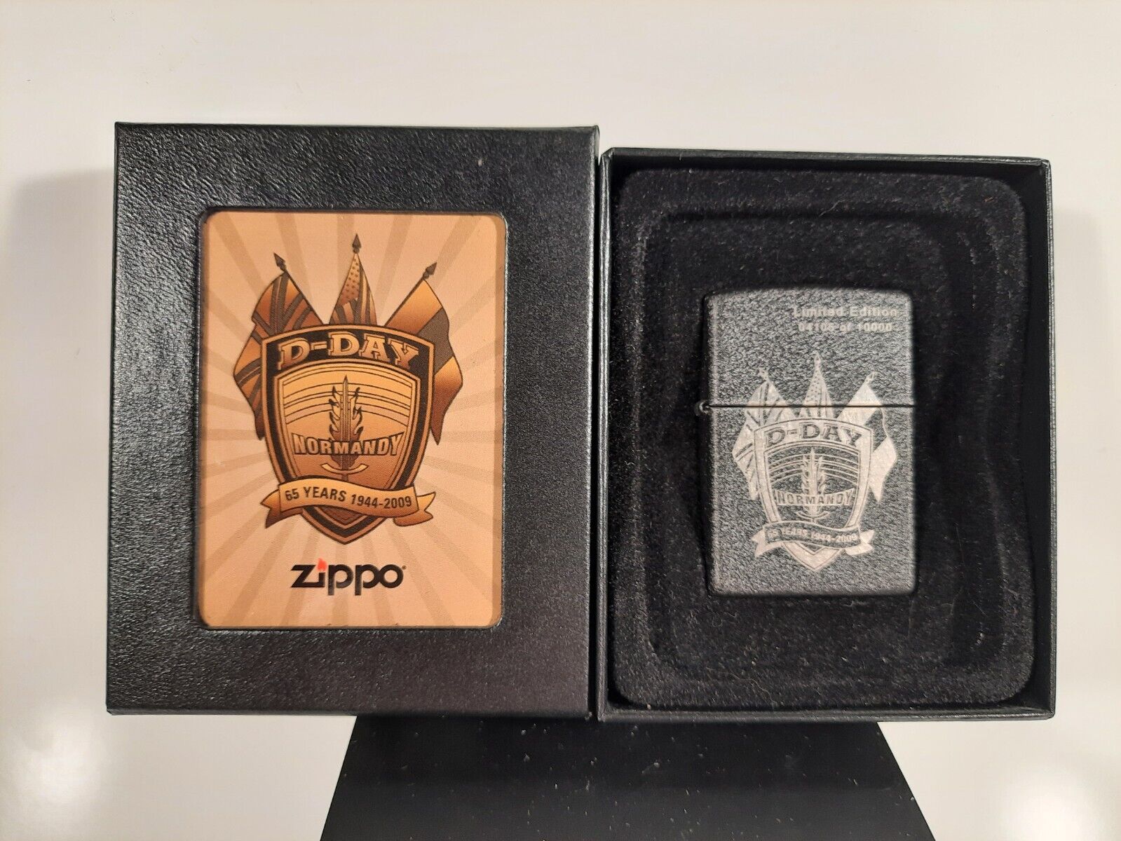 ZIPPO 65TH ANNIVERSARY D-DAY COMMERATIVE LIGHTER NEW NEVER STRUCK