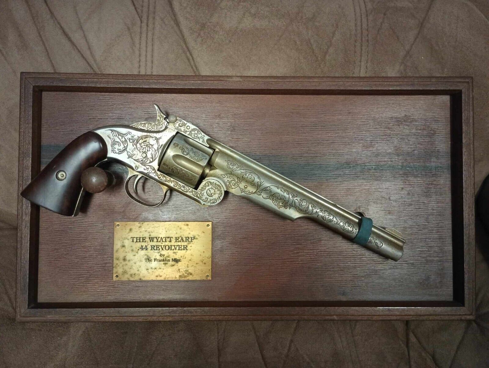 The Wyatt Earp .44 Revolver by The Franklin Mint W/ Display Non-Firing