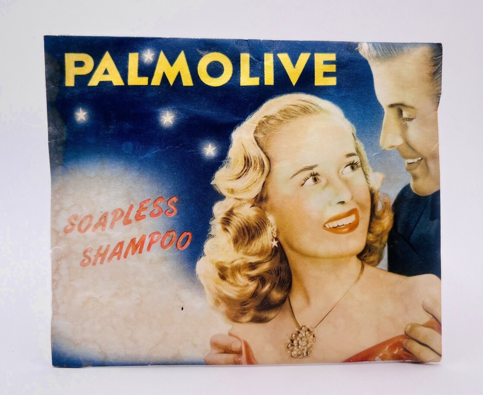 Vtg 1930s Palmolive Shapeless Shampoo Unopened Pouch Retro Bath Beauty Colgate