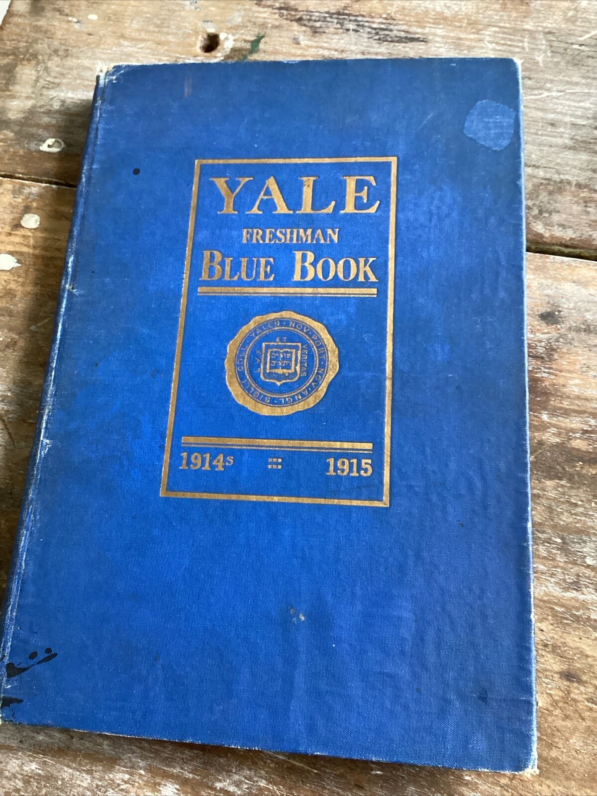 YALE University 1914 1915 Freshman Blue Book Yearbook Football, Baseball & More
