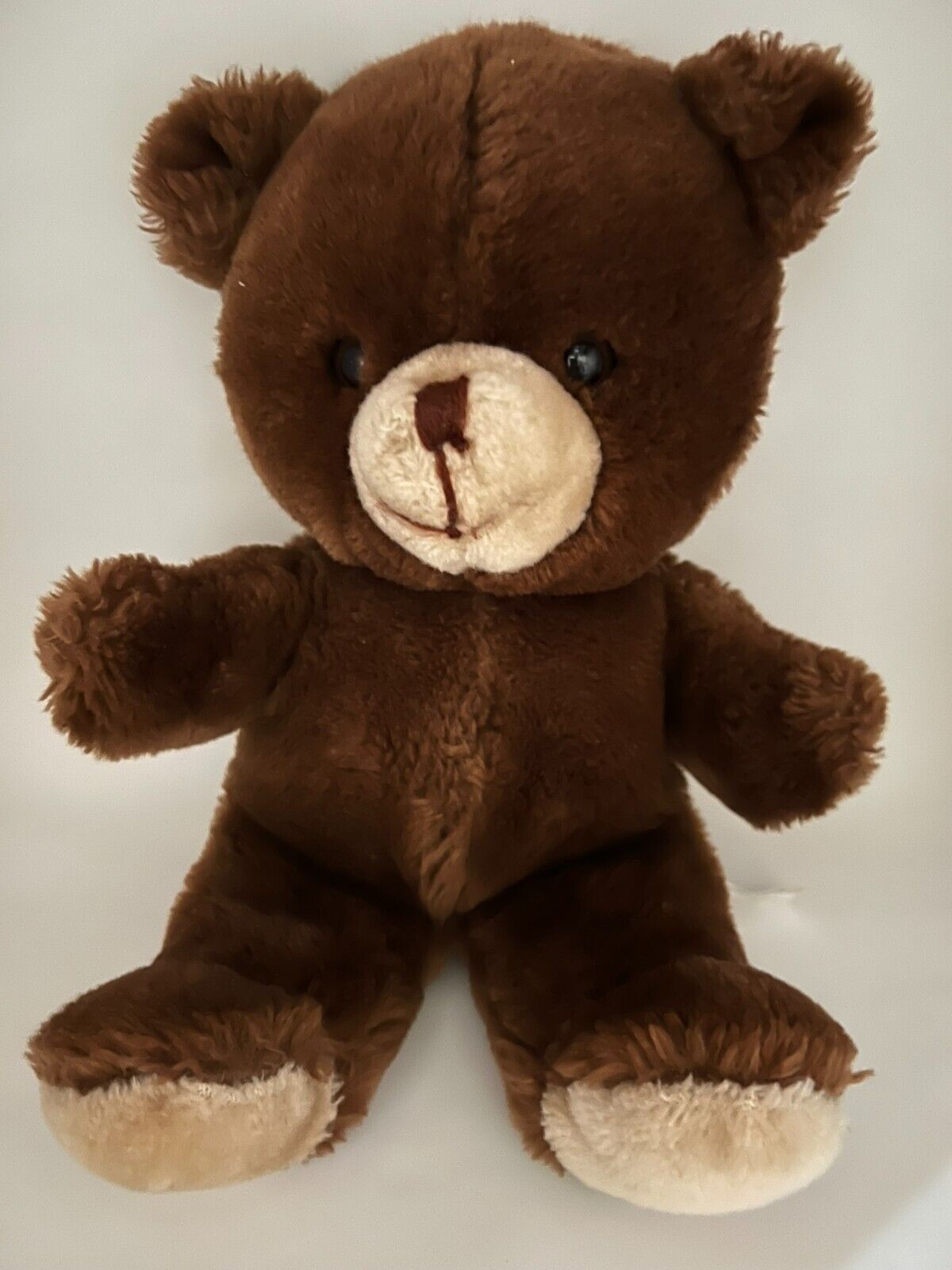 1980s Russ Berrie Brown Plush Teddy Bear 12\