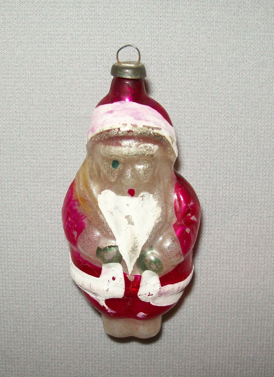 Antique Vtg 1900s Santa Claus Figure Father Christmas Blown Glass 2.75\
