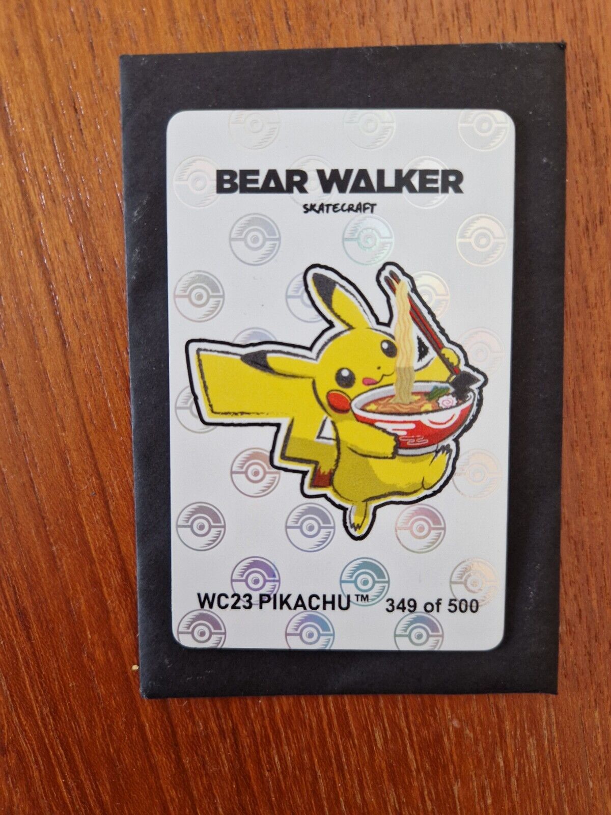 Pokemon X Bear Walker Pikachu Guarantee Card /500 World Championship 2023
