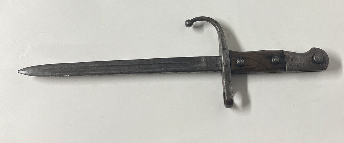 Original WW1 Turkish Mauser Bayonet AS FA Quillion Vintage WW2 1890s Very Rare