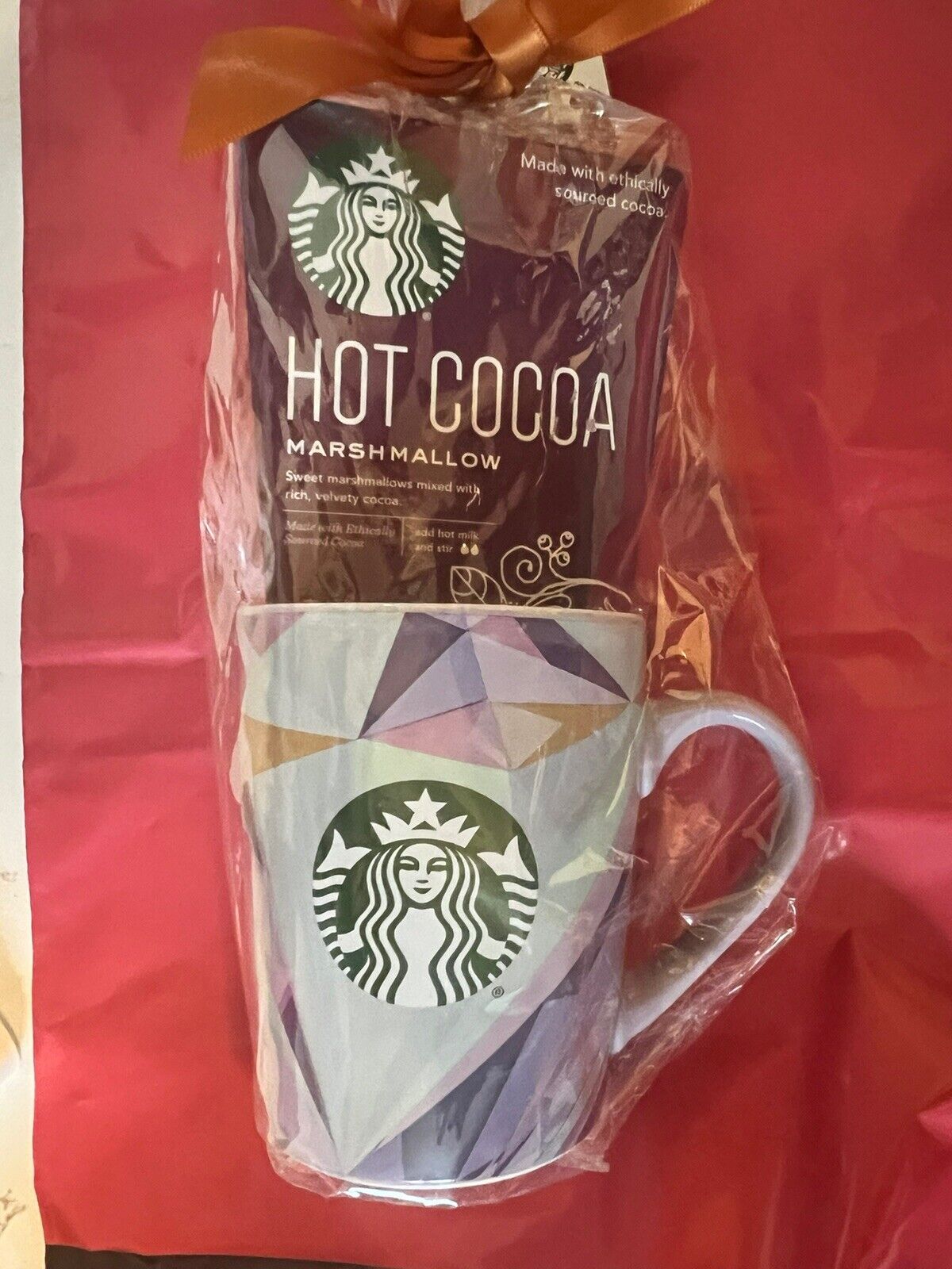 Starbucks 10 Oz Coffee Mug Gift Set Cup With Classic Hot Cocoa Mix