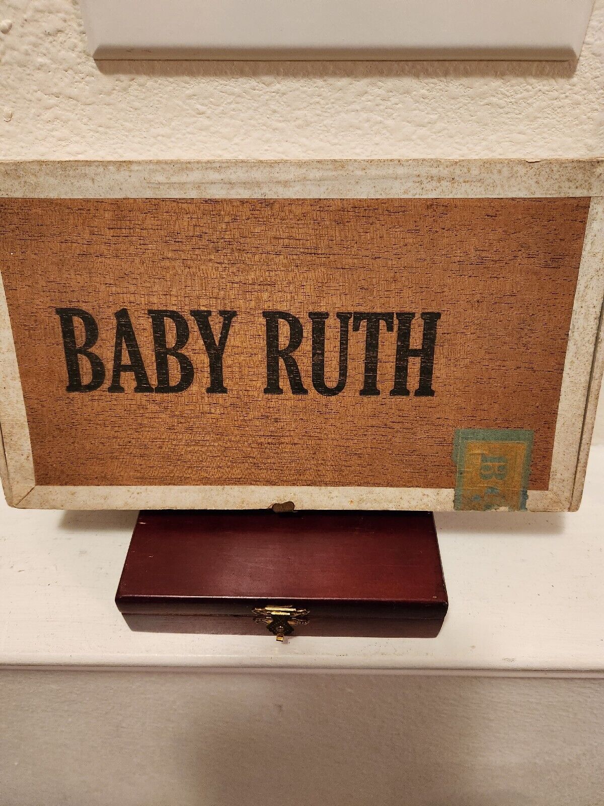 Vintage Baby Ruth Wooden America's Greatest 5 Cent Cigar Box