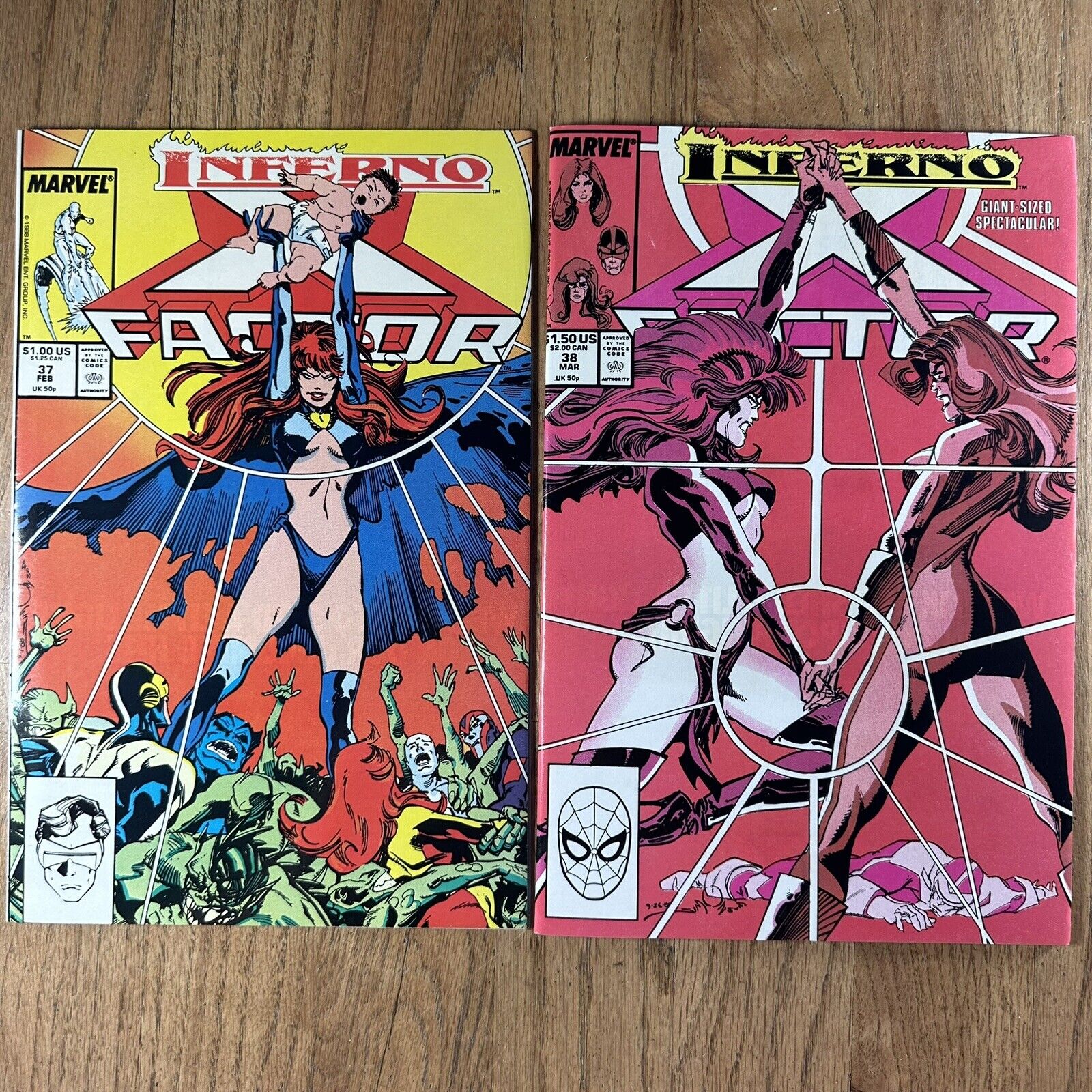X-Factor #37 & #38 Madeline Pryor Goblin Queen Marvel Comics 1989 NM X-Men 97